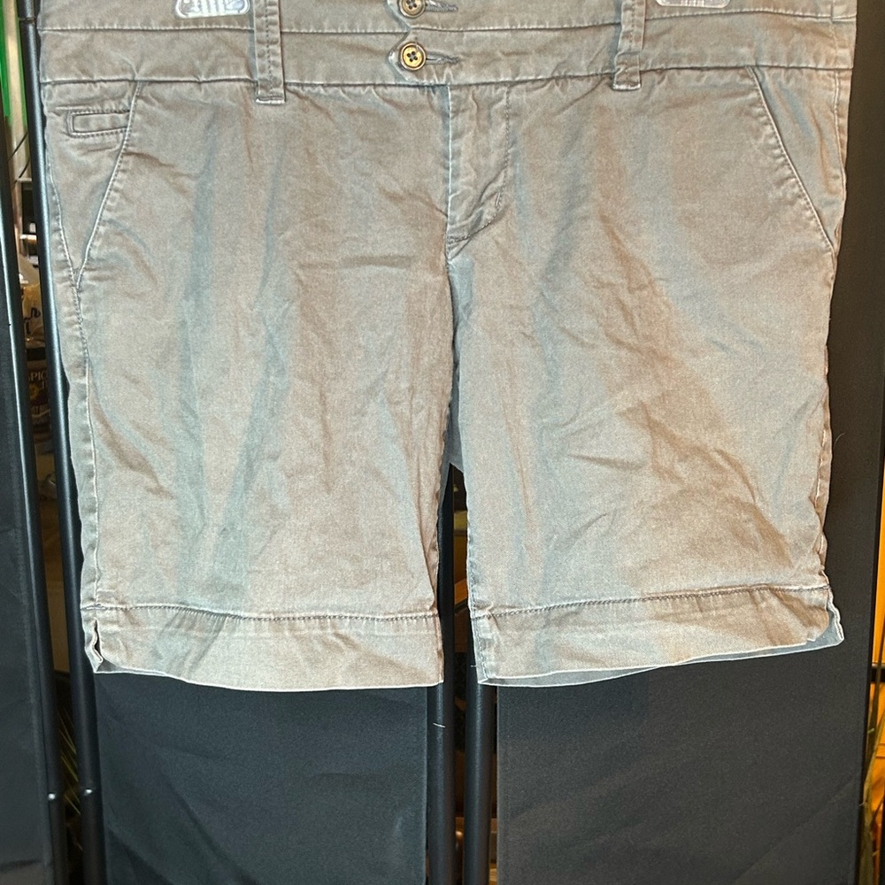 Old Navy Gray Bermuda Shorts Classic Cotton Blend